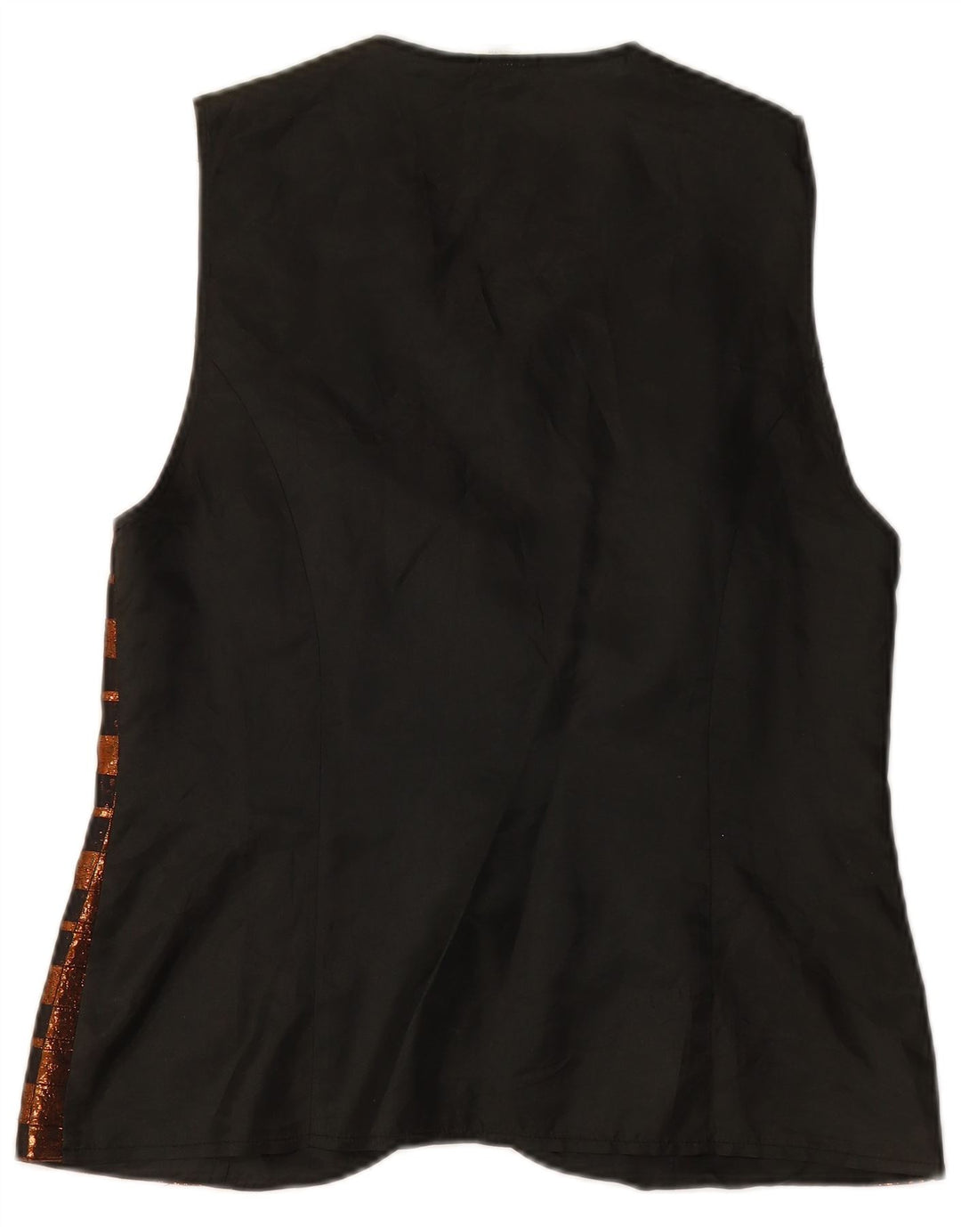 Vestă pentru femei VINTAGE UK 14 Poliester cu carouri maro mediu