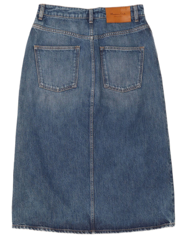 Massimo Dutti Fusta de blugi pentru femei cu talie inalta EU 40 Medium W30 Bumbac albastru