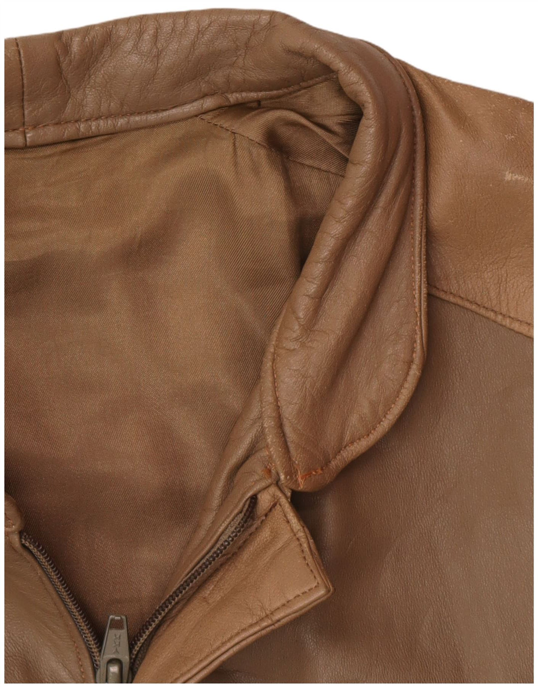 Jachetă de piele vintage pentru bărbați UK 38 maro mediu