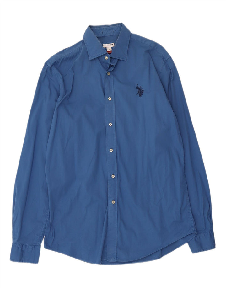 US POLO ASSN Mens Slim Fit Shirt Large Blue
