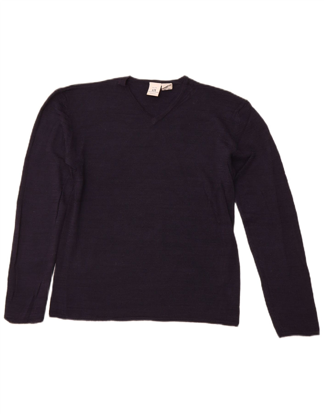 ARMANI EXCHANGE Pulover cu decolteu în V pentru femei UK 12 Medium Bleumarin