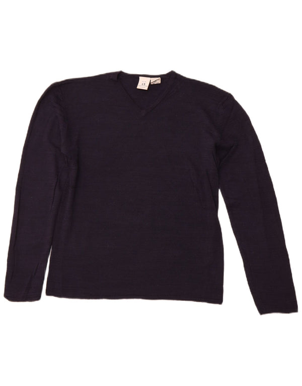 ARMANI EXCHANGE Pulover cu decolteu în V pentru femei UK 12 Medium Bleumarin