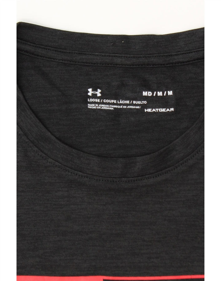 Tricou grafic pentru bărbați UNDER ARMOUR Heat Gear Top Mediu Negru