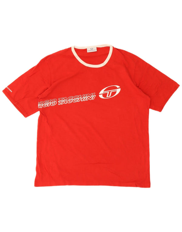 Tricou grafic pentru bărbați Sergio Tacchini Top 2XL bumbac roșu