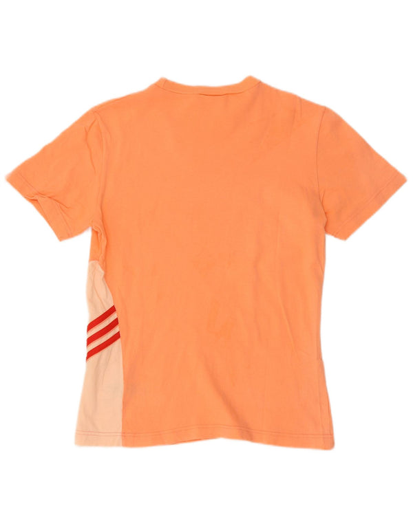 Tricou cu mânecă scurtă Adidas pentru femei Top UK 12 Medium Orange Colorblock