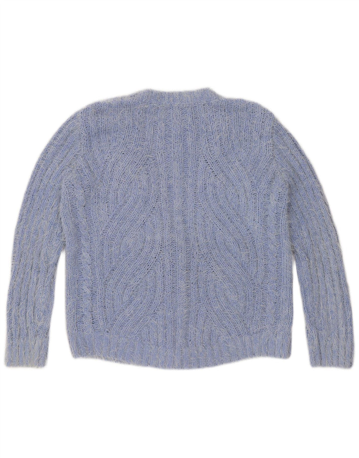 Pulover cardigan pentru femei Marks & Spencer UK 14 Poliester albastru mediu