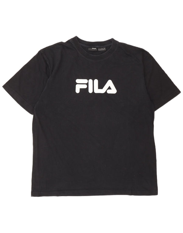 Tricou grafic pentru bărbați FILA Top XL Bumbac negru