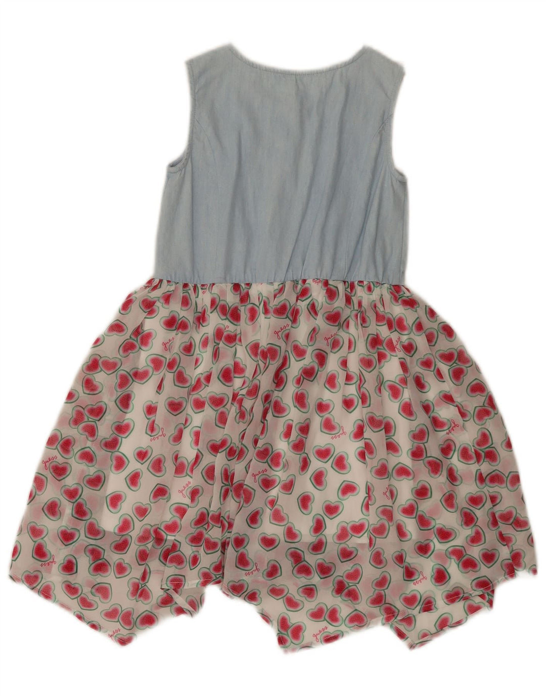 Rochie asimetrică fără mâneci Guess Girls 4-5 ani albastru