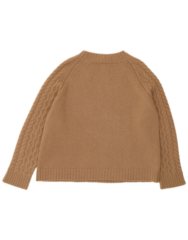 Max Mara Pulover pentru femei de weekend cu gât cu barca UK 16 mare bej