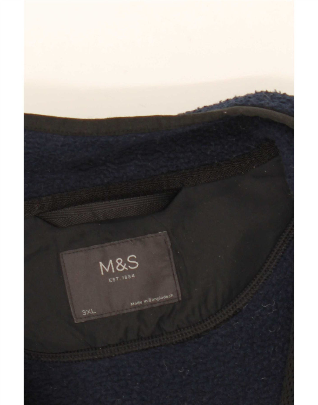 Jachetă fleece pentru bărbați Marks & Spencer UK 46 3XL bleumarin poliester
