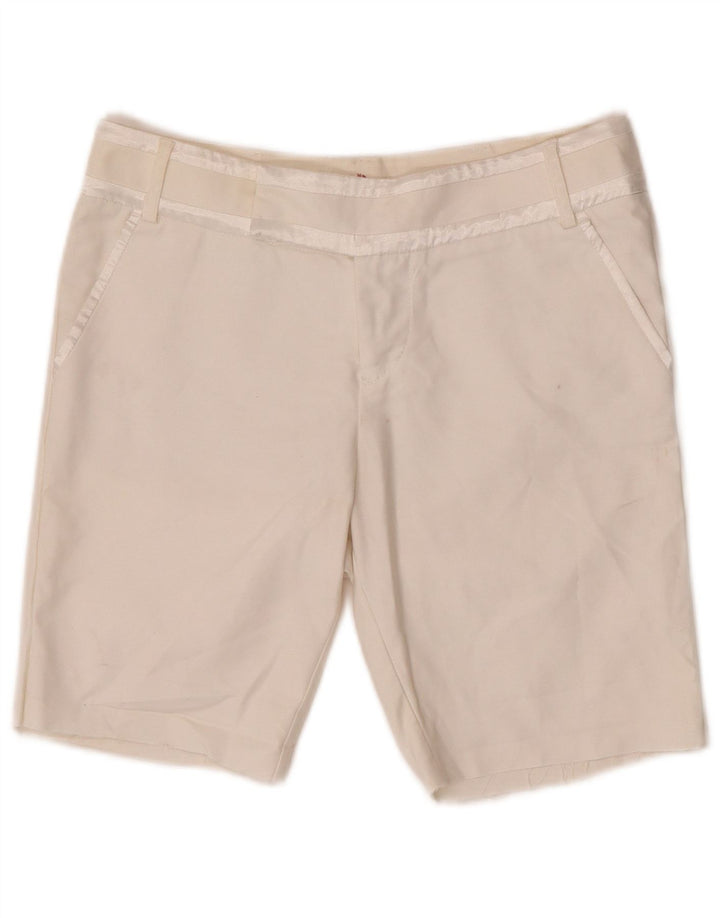 Pantaloni scurti chino Tommy Hilfiger pentru femei W30, bumbac alb mediu