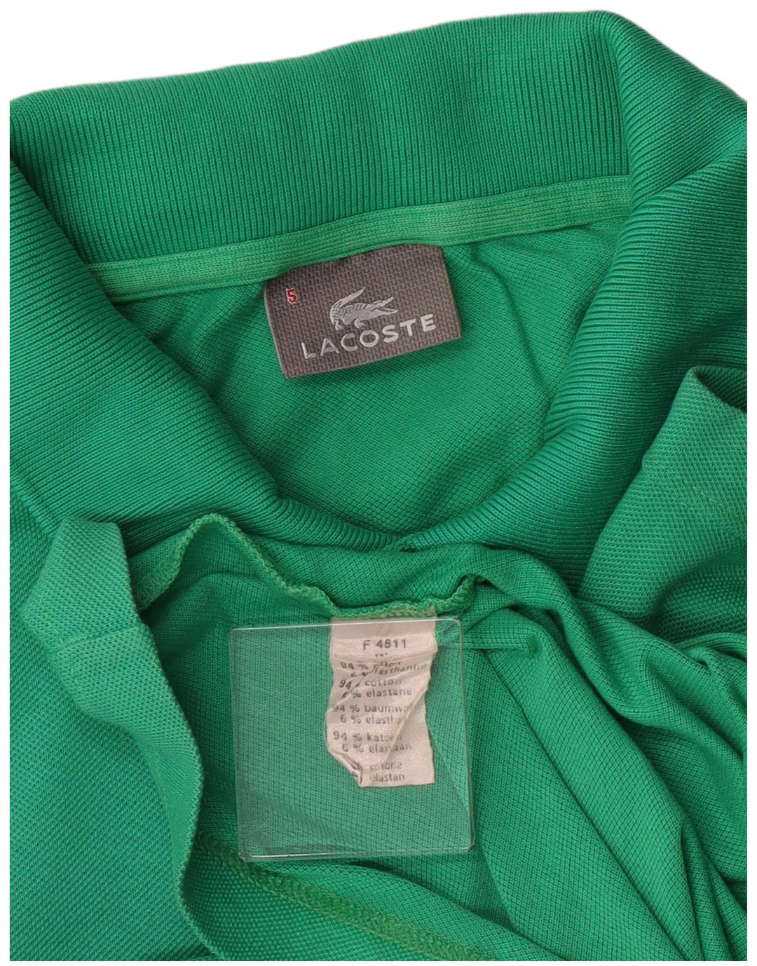 Tricou polo pentru bărbați LACOSTE Mărimea 5, bumbac verde mare