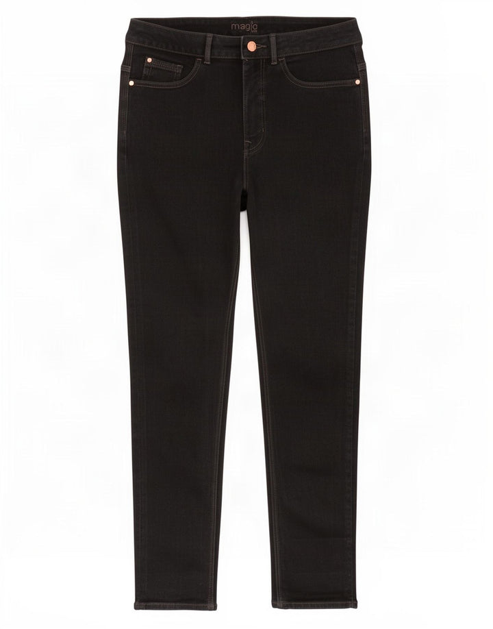Marks & Spencer Blugi Magic Slim pentru femei UK 12 Medium W28 L28 Bumbac negru