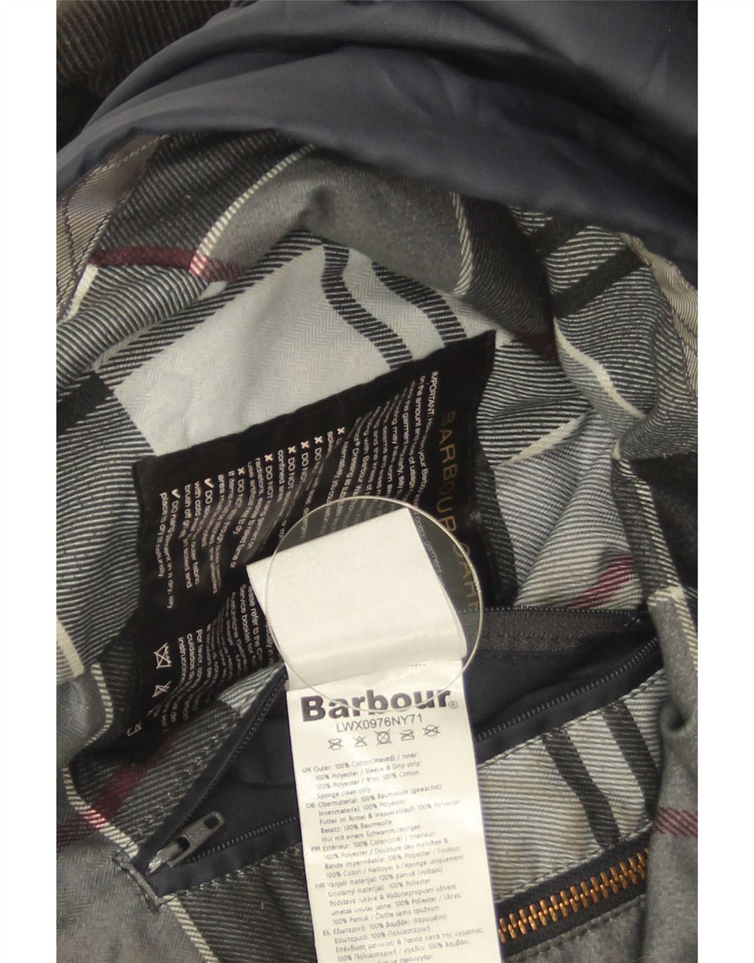 Jachetă pentru femei Barbour din bumbac ceruit UK 10 mic Bumbac bleumarin