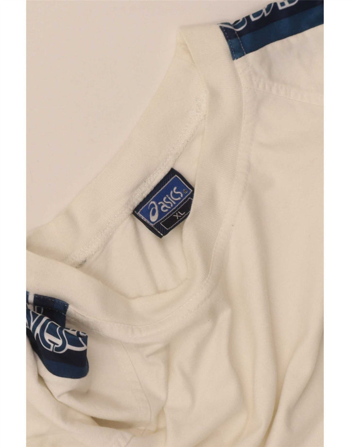 Tricou grafic Asics pentru bărbați Top XL, alb, bloc de culoare