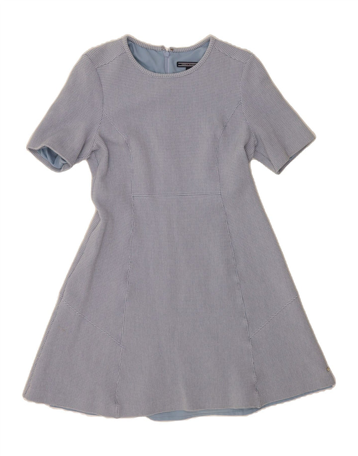 TOMMY HILFIGER Womens Abstract Pattern A-Line Dress US 10 Large Blue Vintage Tommy Hilfiger and Second-Hand Tommy Hilfiger from Messina Hembry 