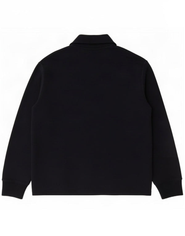 Marks & Spencer Pulover pentru bărbați, cu fermoar și gât, bumbac bleumarin 2XL