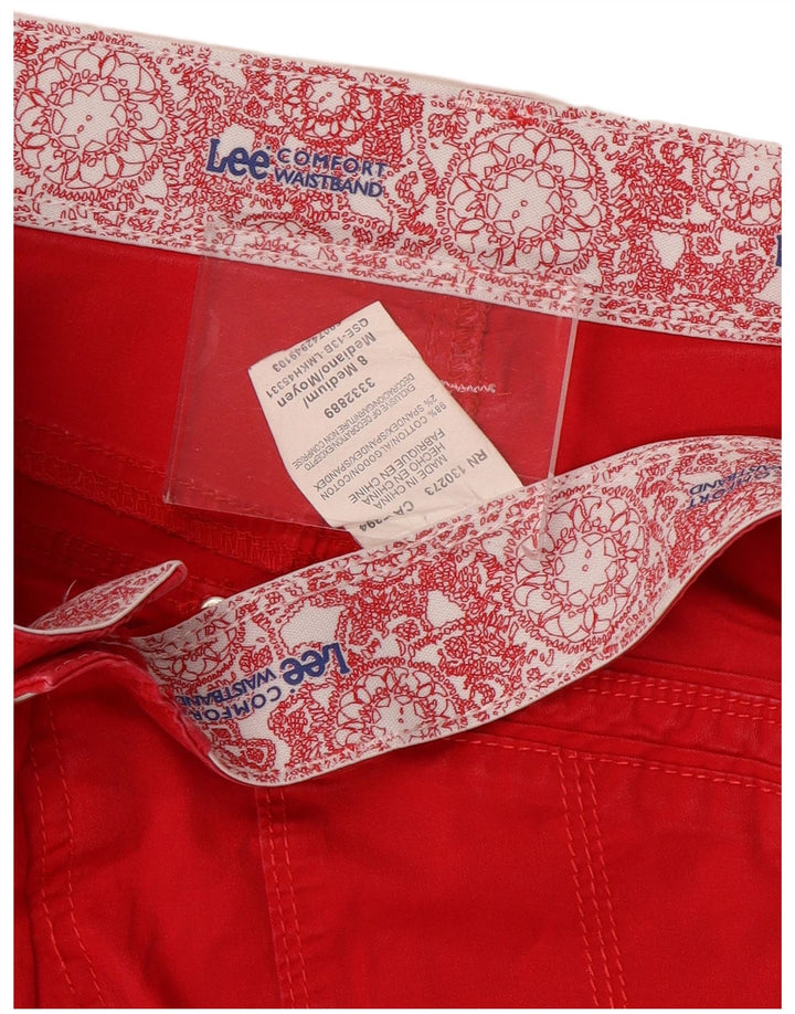Bermudă LEE Comfort Fit pentru femei US 8 Medium W30 Bumbac roșu