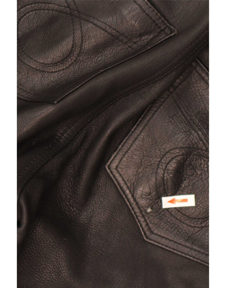 Pantaloni slim din piele pentru bărbați Modeka XL W34 L33 negru