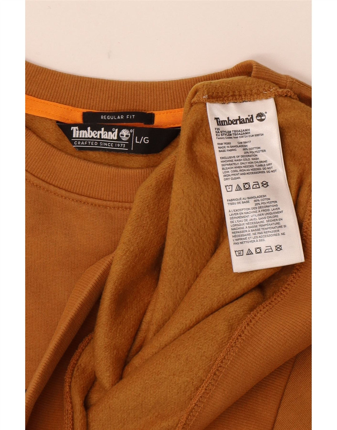 Pulover pentru bărbați Timberland Graphic Regular Fit, bumbac mare, maro
