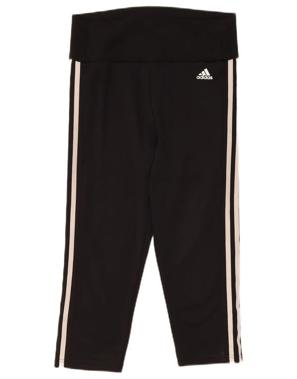 Leggings Adidas Aeroready Capri pentru femei UK 12/14 Poliester mediu negru