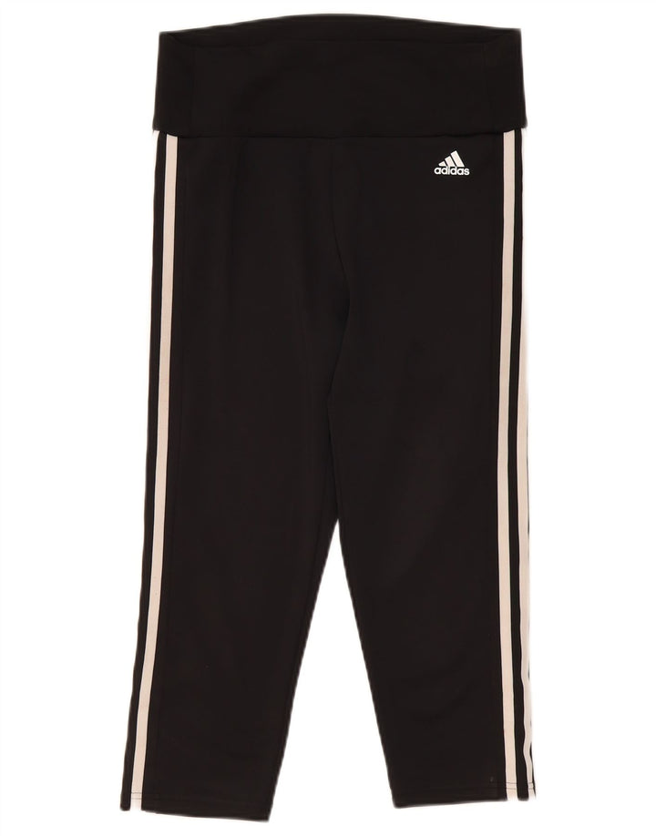 Leggings Adidas Aeroready Capri pentru femei UK 12/14 Poliester mediu negru