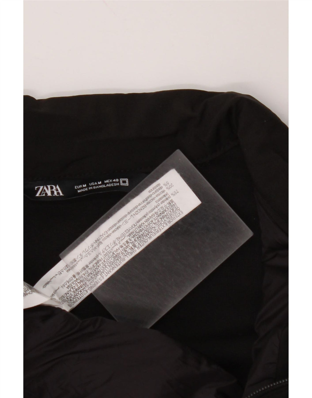 Jachetă căptușită pentru bărbați ZARA UK 38 Poliester mediu negru
