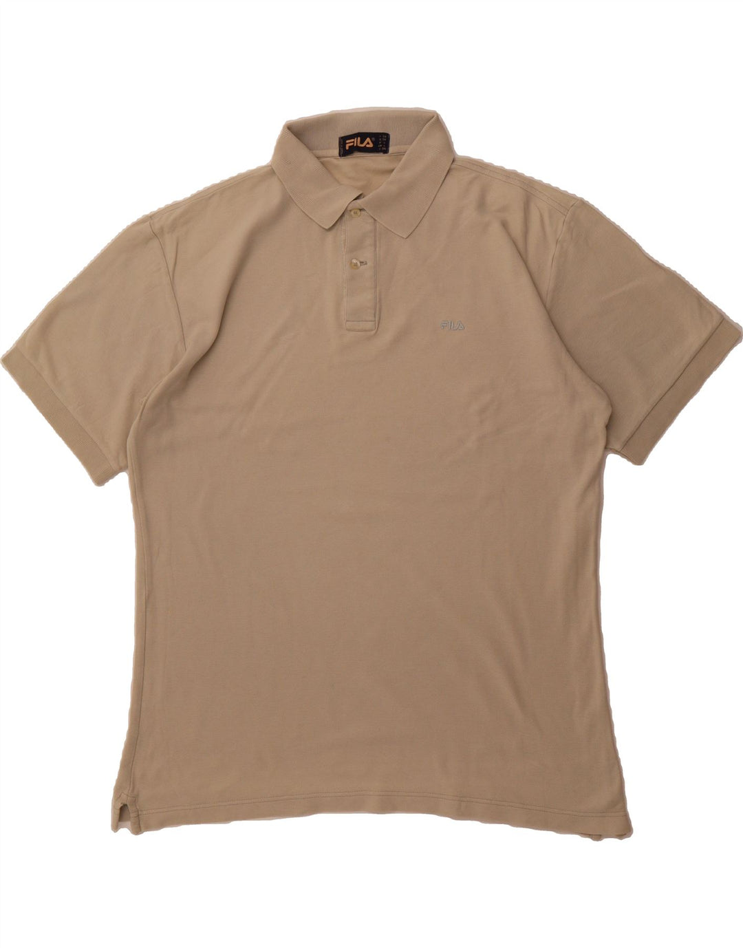 FILA Mens Polo Shirt IT 54 XL Beige Vintage Fila and Second-Hand Fila from Messina Hembry 