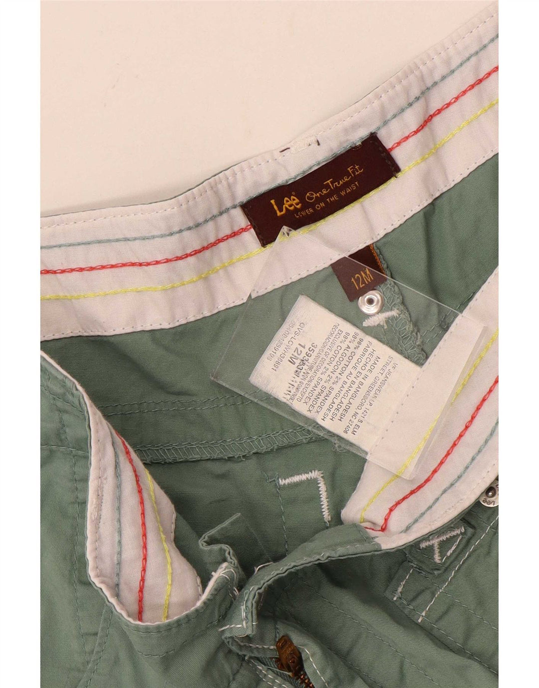 Pantaloni scurți casual pentru femei Lee US 12 Large W32 Green Bumbac