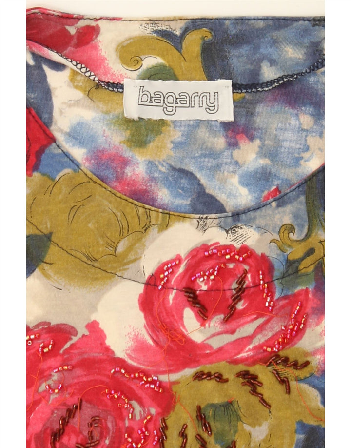 BAGARRY Womens Top Long Sleeve UK 16 Large Multicoloured Floral Vintage Bagarry and Second-Hand Bagarry from Messina Hembry 