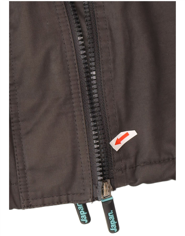 Jachetă de vânt cu glugă Superdry pentru bărbați The Windcheater UK 42 XL gri