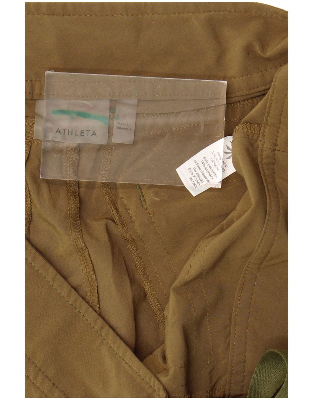 Pantaloni scurti cargo pentru femei ATHLETA US 8 Medium W34 Kaki Poliester