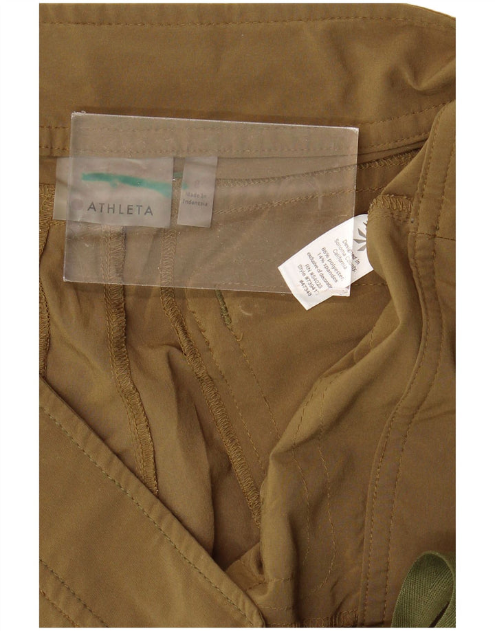 Pantaloni scurti cargo pentru femei ATHLETA US 8 Medium W34 Kaki Poliester
