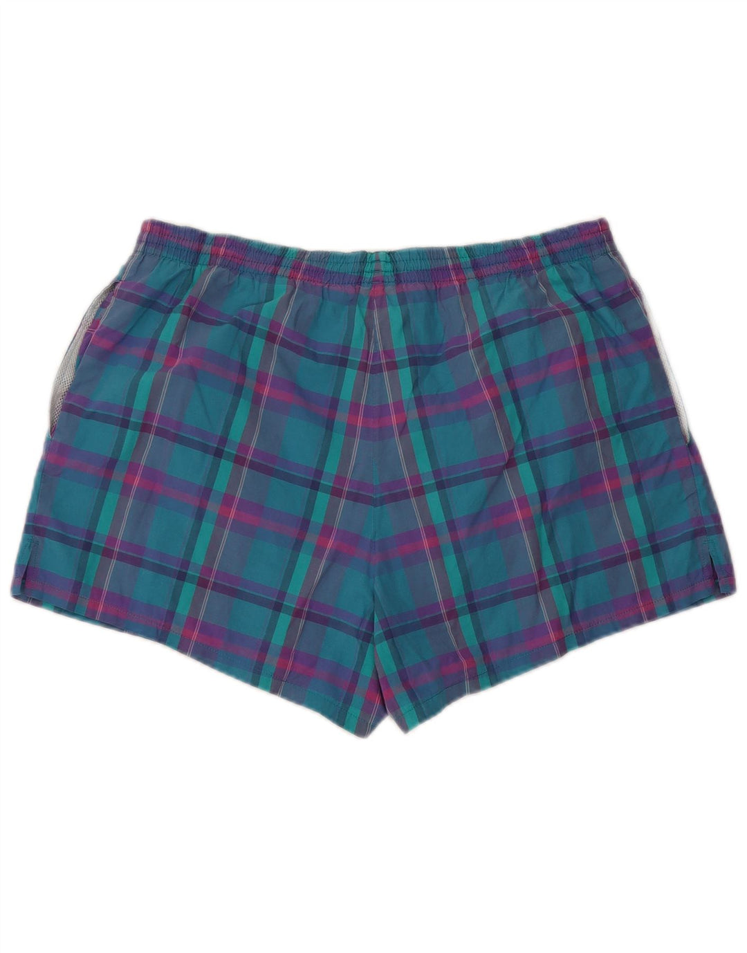 Pantaloni scurți de înot pentru bărbați Adidas Large W36 L3 Turcoaz Plaid Retro