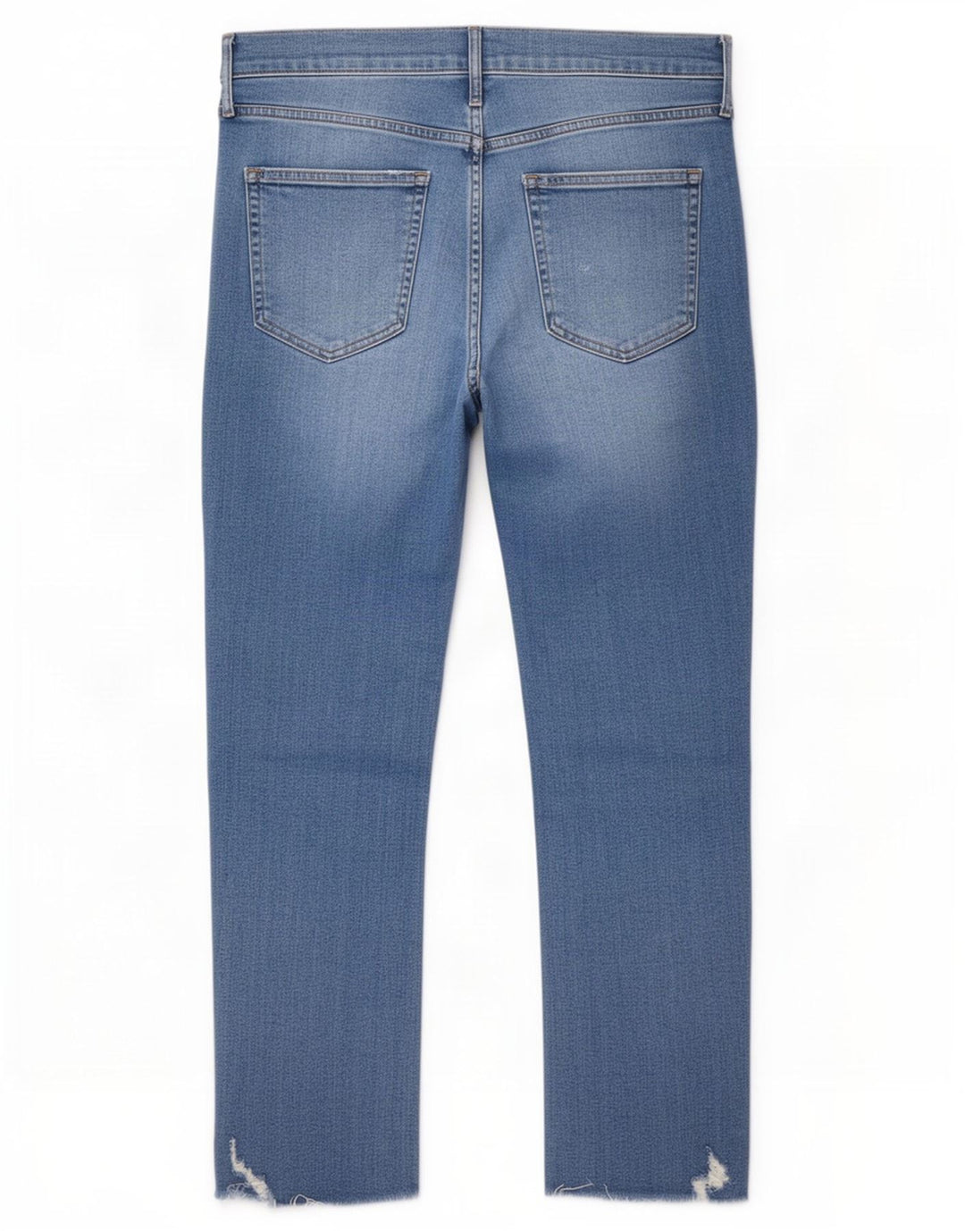 Blugi subțiri Gap pentru damă, cu crop de țigară, distressed W32 L26, albaștri