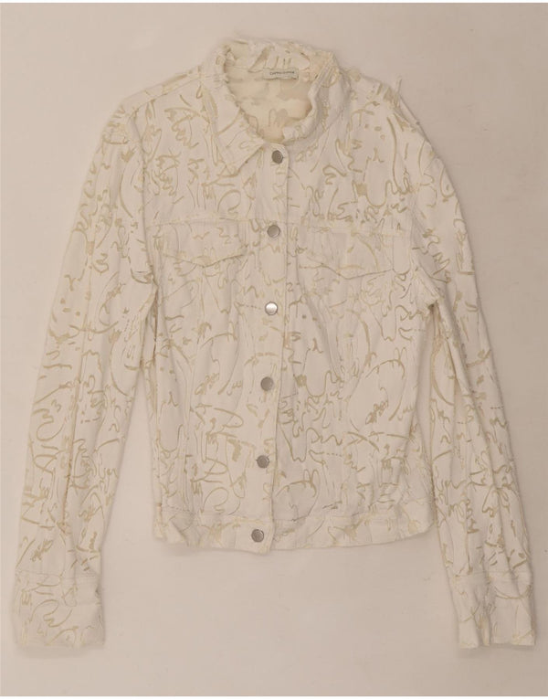 Geacă bomber cu model abstract pentru femei Cristina Gavioli UK 14 Medium White