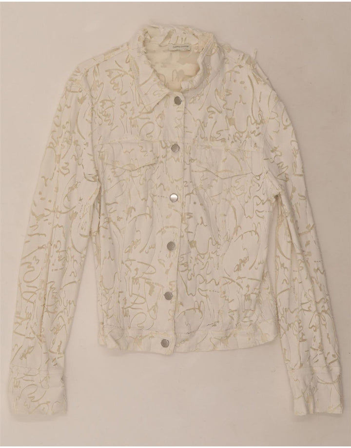 Geacă bomber cu model abstract pentru femei Cristina Gavioli UK 14 Medium White
