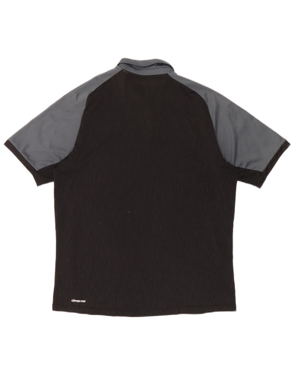 Tricou polo Adidas Climacool pentru bărbați, mediu negru, bloc de culoare