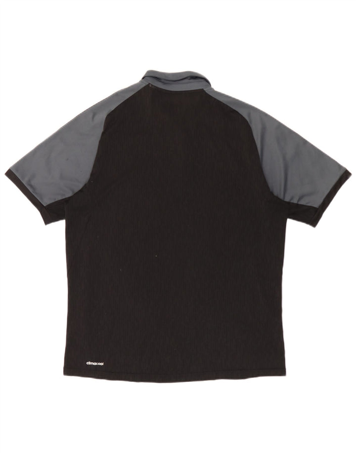 Tricou polo Adidas Climacool pentru bărbați, mediu negru, bloc de culoare