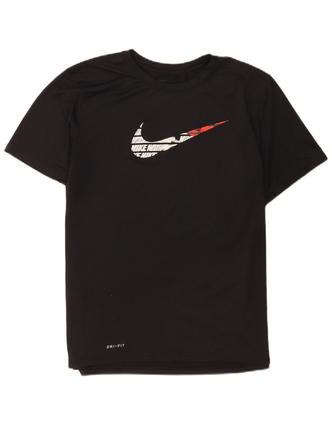 Tricou grafic Nike Dri Fit Regular pentru femei Top UK 16 Poliester negru mare