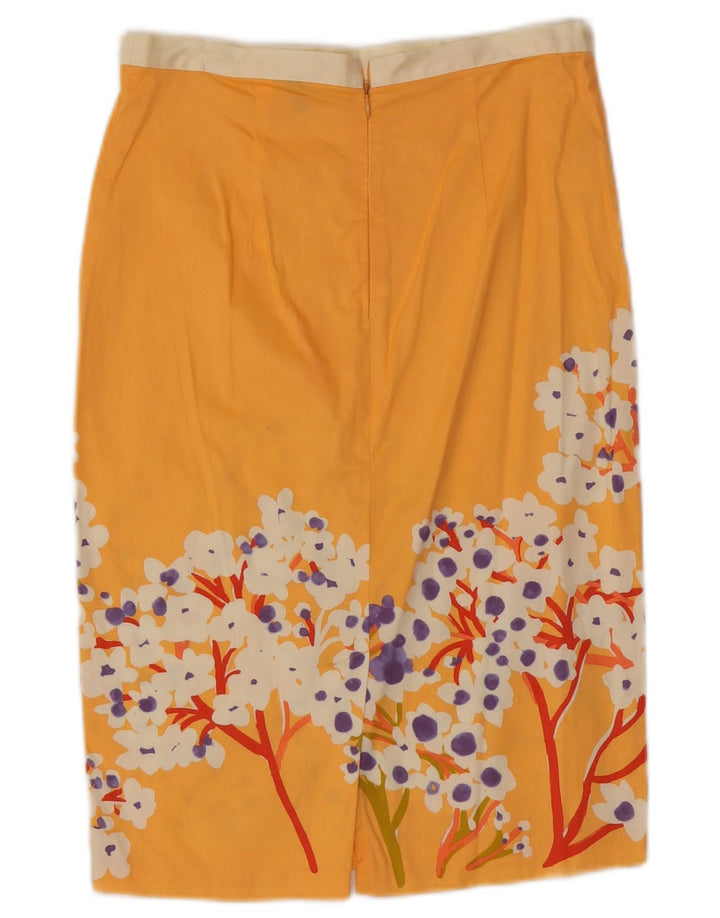 Fusta Creion Femei Benetton W28 Galben Mediu Floral