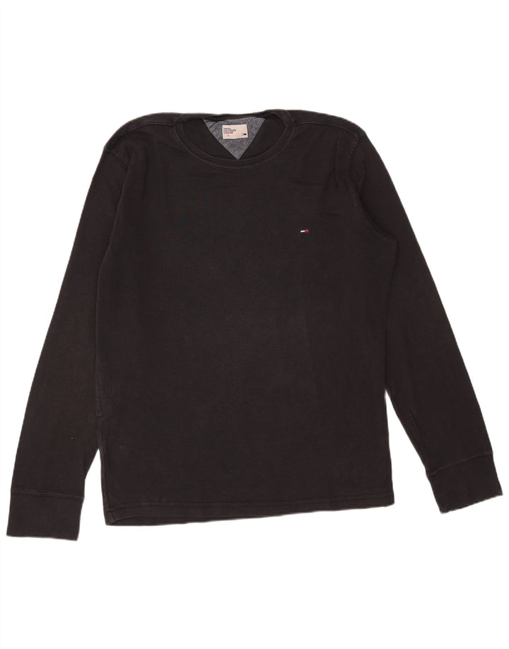 Top pentru bărbați Tommy Hilfiger cu mânecă lungă, mare, negru, bumbac