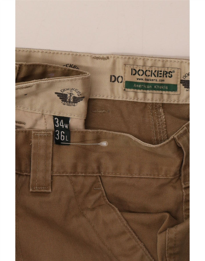 Pantaloni cargo drepti pentru bărbați Dockers Khakis W34 L32 Khaki