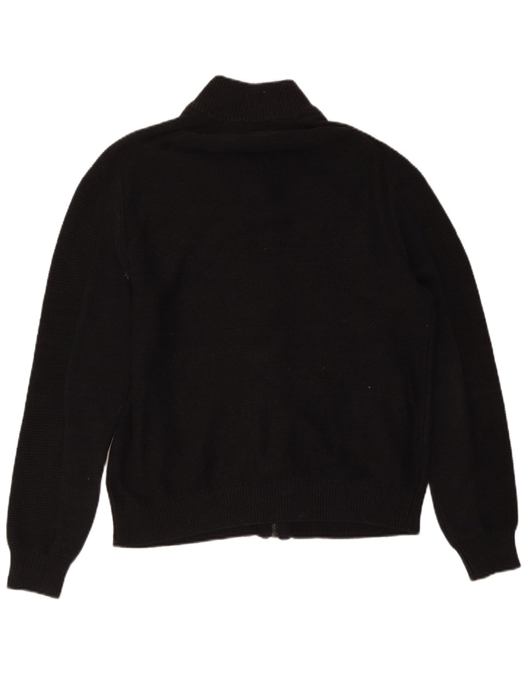 Pulover cardigan cu fermoar complet Guess pentru bărbați UK 40, bumbac mediu negru