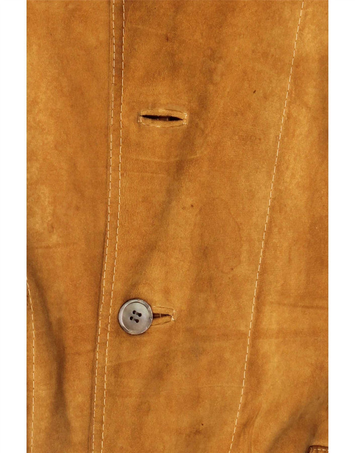 Bomber Vintage pentru bărbați din piele intoarsa UK 38 Maro Mediu