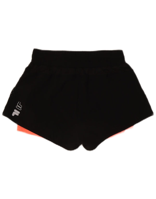 Pantaloni scurti de sport grafic Fila pentru femei UK 12 Medium Black