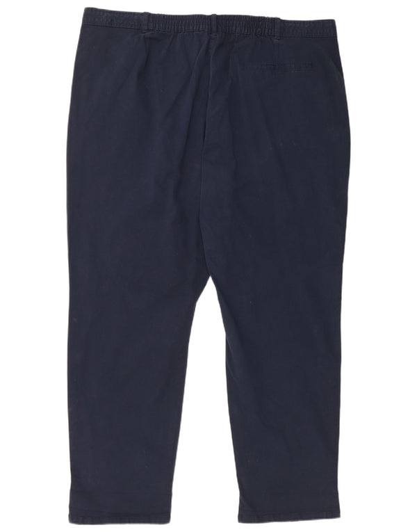 Pantaloni chino conici pentru femei M&Co UK 22 3XL W42 L29 bleumarin Bumbac
