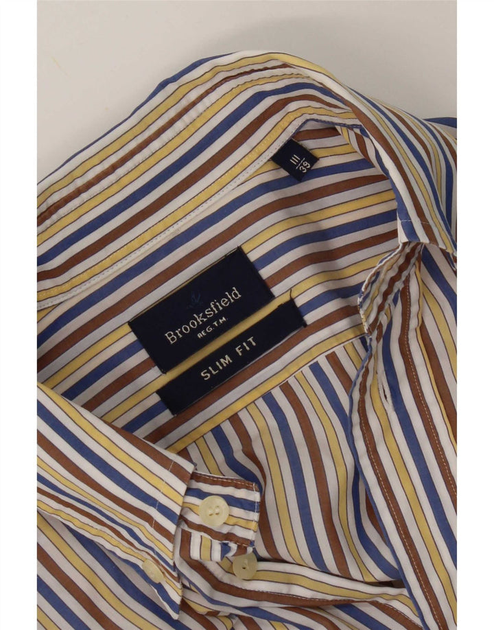 Cămașă pentru bărbați Brooksfield Slim Fit Mărimea 39 Medium, multicoloră, cu dungi