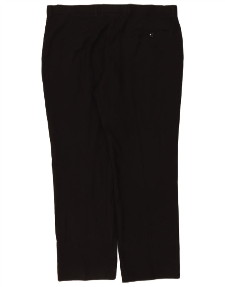 Marks & Spencer Pantaloni de costum croiți pentru bărbați L38 L29 Poliester negru