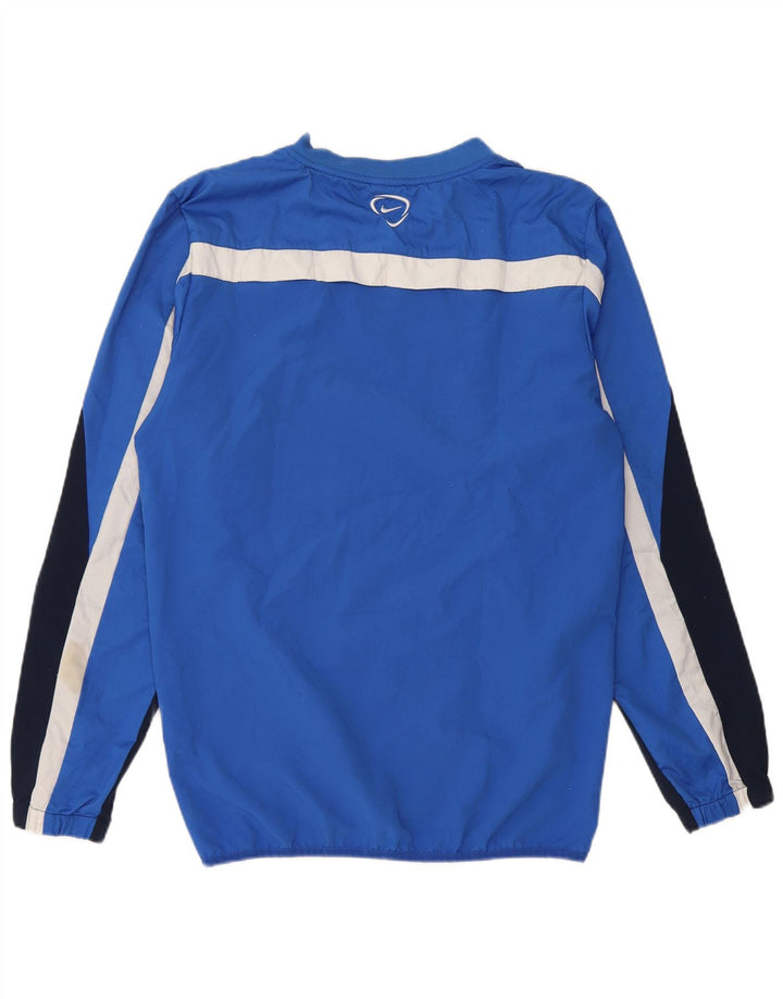 Top de trening NIKE Dri Fit Pullover pentru bărbați, albastru mediu, color block